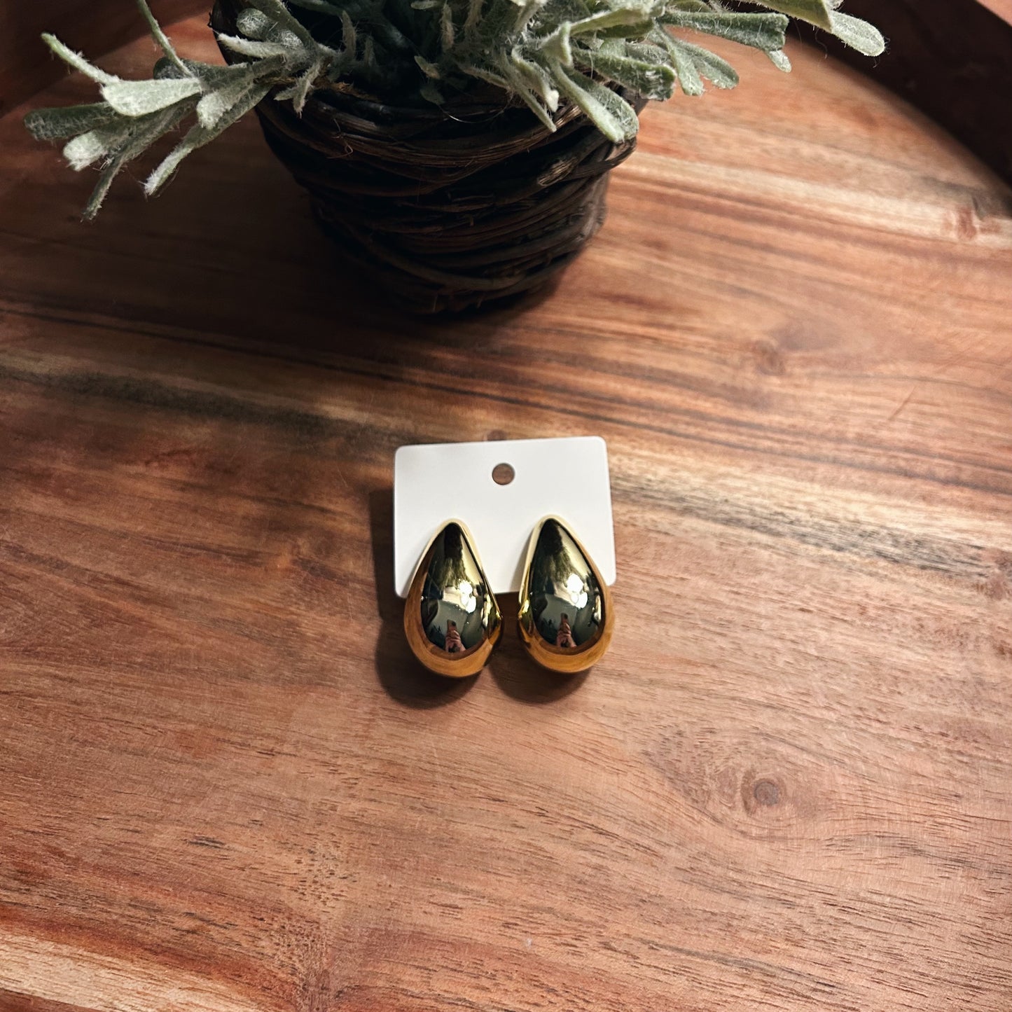 Gold Teardrop Earrings
