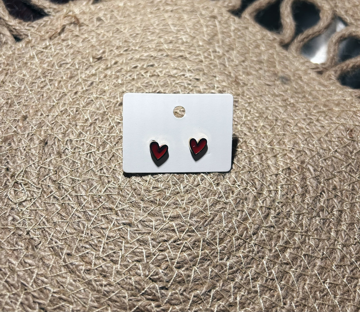 Red Heart Studs