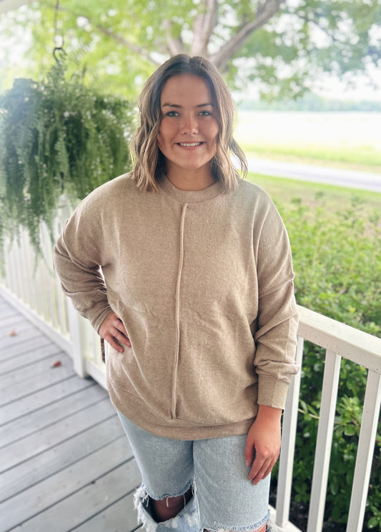 Lisa Oversized Sweater, Ash Mocha