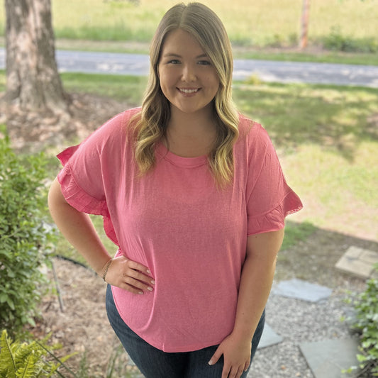 Umgee Ruffle Trim Top