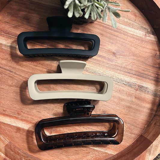 Sleek Rectangle Claw Clips