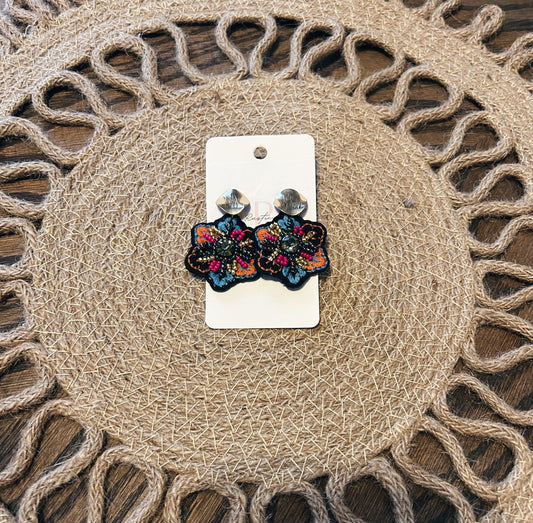 Embroidered Earrings