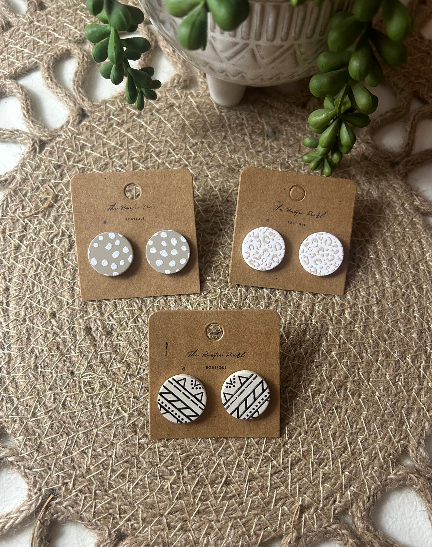 Neutral Stud Earrings