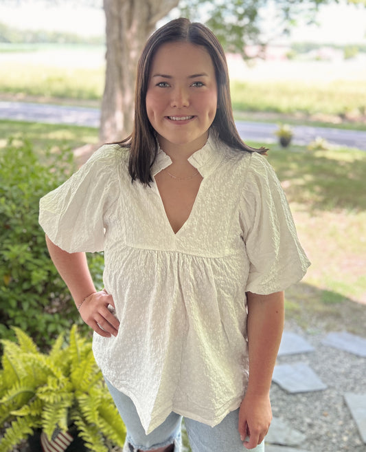 Umgee High Neck Blouse