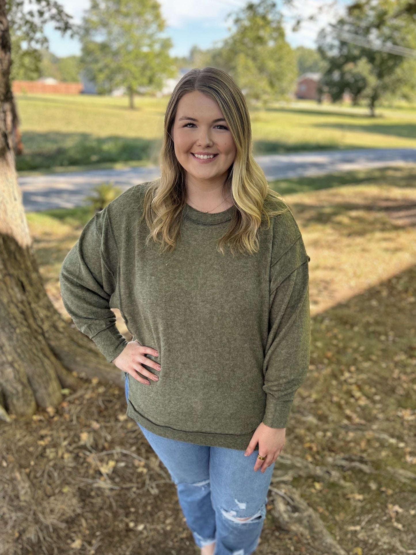 Gracie Sweater, Olive