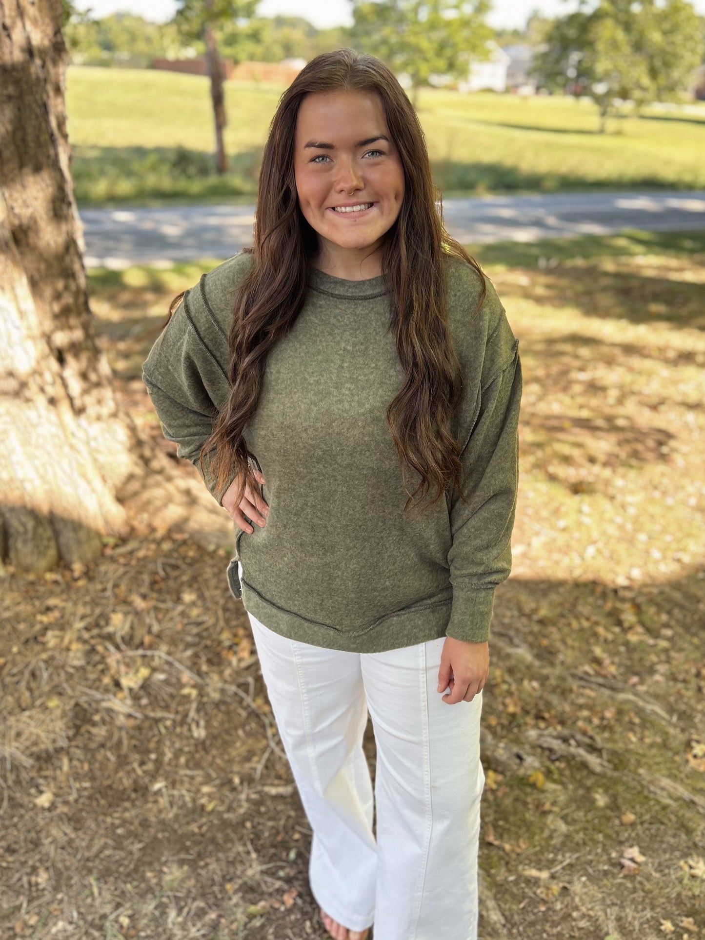 Gracie Sweater, Olive