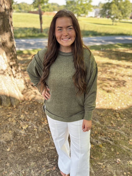 Gracie Sweater, Olive