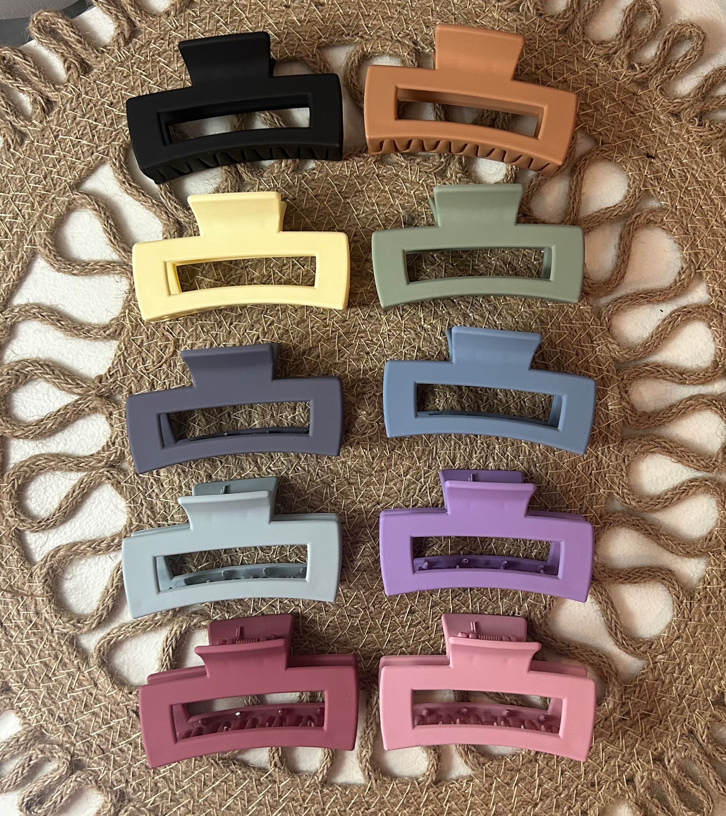 Rectangle Claw Clips, Variety