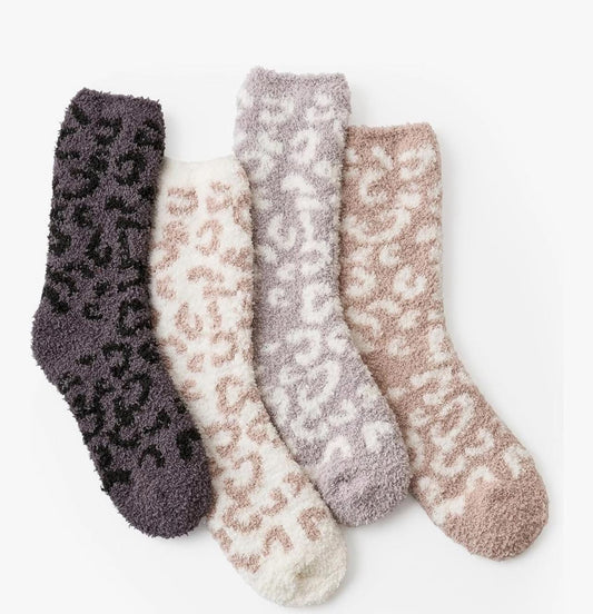 Leopard Fuzzy Socks
